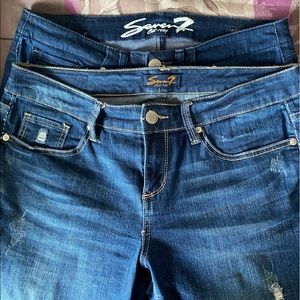 Seven // 2 Pair EUC Jeans (One Cropped)